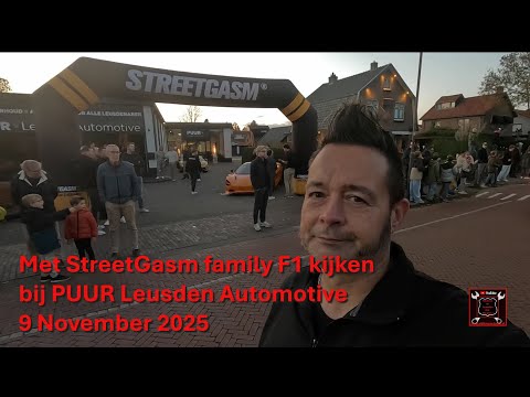 Met StreetGasm Family F1 kijken bij PUUR Leusden Automotive 9 November 2025 Bezoeken met Morpheus.