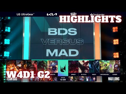 BDS vs MAD - Highlights | Week 4 Day 1 S12 LEC Summer 2022 | Team BDS vs Mad Lions W4D1