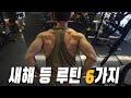 새해 등 운동루틴 6가지+이두3가지/운동 후 방어 먹방/영양섭취/새해복 많이 받으세요