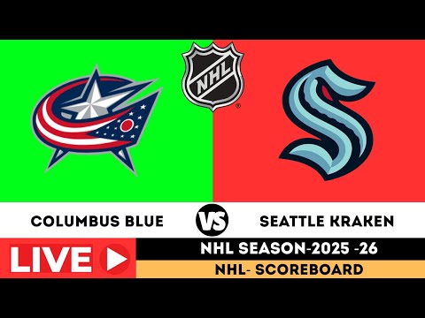 Live : Seattle Kraken vs Columbus Blue Jackets | NHL 2025 | NHL Live Scoreboard