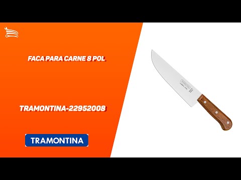 Faca para Cozinha de Inox 6 Pol. com Cabo Branco - Video