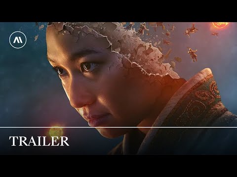 Official trailer still: Ye Wenjie at Red Coast base under cold blue lights