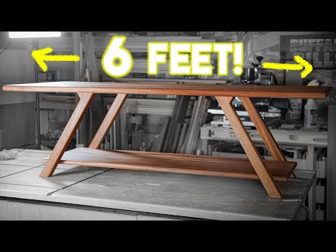 I built this 6ft long sapele coffee table with only my hobbyist woodworking skills