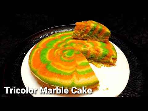Independence Day Special Tricolor Marble Cake | Marble Cake Recipe in tamil | Vanilla sponge cake