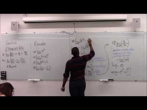 Math 1203-R04 Lecture 18 - More L'Hôpital's Rule
