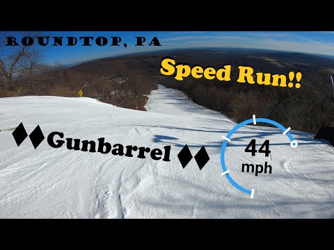 Bombing a Double Black Diamond - Roundtop Mountain Resort 4k 2022