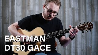 Video thumbnail for Acoustic Music Works - Eastman DT30 GACE, Double Top Grand Auditorium, Sitka, Rosewood by amwsteve