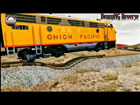 Trains vs Potholes Crashes Reverse - BeamNG Drive