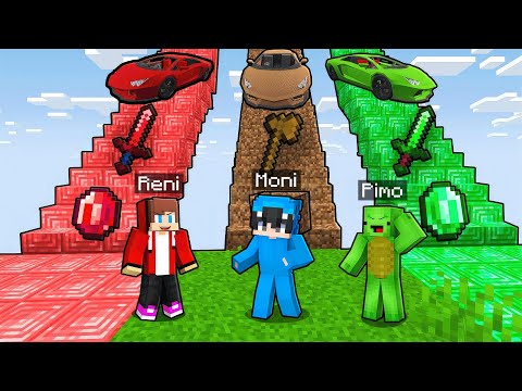 RICH STAIRCASE vs POOR STAIRCASE (Minecraft)