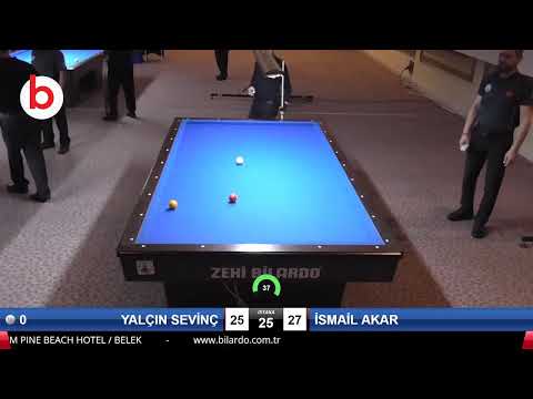 YALÇIN SEVİNÇ & İSMAİL AKAR Bilardo Maçı - 2020 TK 1.ETAP ANTALYA-2.TUR