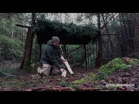 How to split wood with a saw.