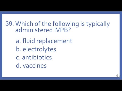 PTCB PTCE Practice Test Question 39 - IVPB Drug Administration (Pharmacy Technician CPhT Test Prep)