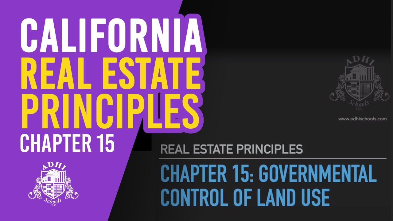 California Real Estate Principles Chapter 15