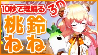 【桃鈴ねね】10秒で理解る3Dねねち