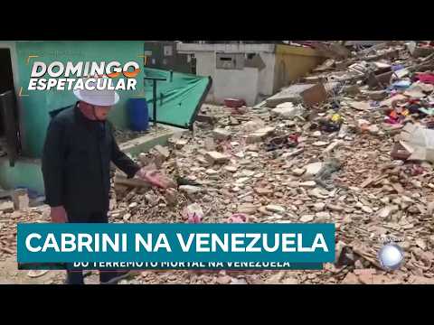 Roberto Cabrini acompanha destruição após terremotos na Venezuela