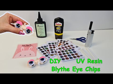 DIY How to do Custom Blythe doll Eye Chips with UV Resin (stept by step tutorial)