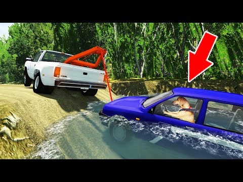 Cars vs Deep Water #1 - BeamNG.DRIVE