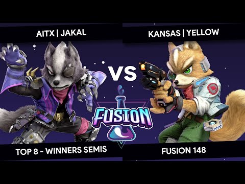 Fusion #148 - AITX | Jakal (Wolf/Cloud) Vs. Kansas | Yellow (Fox/Luigi) - Top 8 - Winners Semis