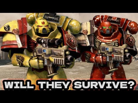 100 Space Marines vs 200 Chaos Space Marines - Men of War: Warhammer 40k Mod