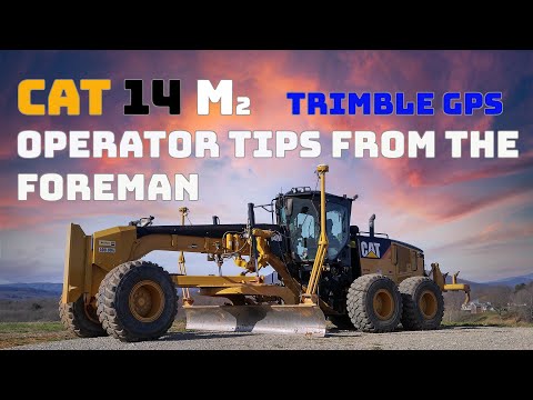 CAT 14M Motor Grader With Trimble GPS | Operator Tips From The Foreman