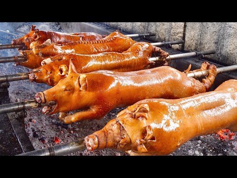 EXTREME Lechon in Cebu – HUGE UNSEEN Pig Roasting Factory!  - Local Food in Philippines!