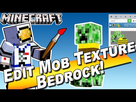 HTG George - How You Can Change Mob Textures in Minecraft Bedrock using Nova Skin - Custom Creeper