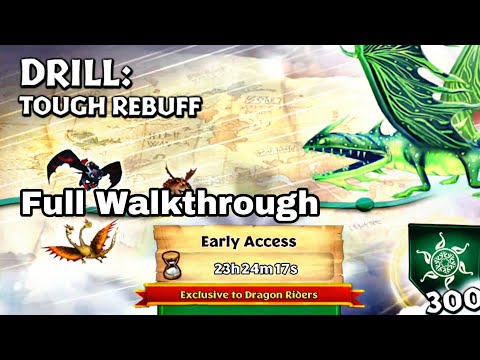 DRILL: TOUGH REBUFF Full Walkthrough - New Gauntlet Event -  Dragons:Rise of Berk