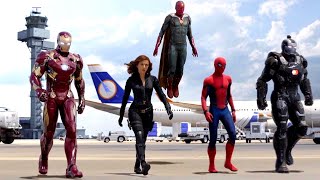 Team Iron Man vs Team Cap | Airport Battle Scene | Captain America: Civil War Movie Scene