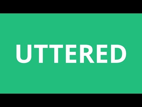 image-What does the uttered means in English?