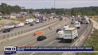 SR 520, Montlake Boulevard closures starting Friday | FOX 13 Seattle