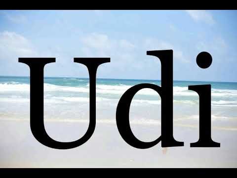 How To Pronounce Udi🌈🌈🌈🌈🌈🌈Pronunciation Of Udi
