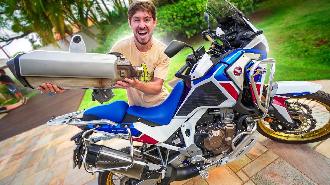 DEIXEI MINHA MOTO NOVA SÓ O CANO * AFRICA TWIN