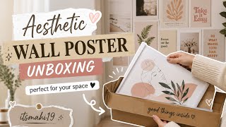 Pinterest Style Wall Poster Unboxing |     Transforming My Room 