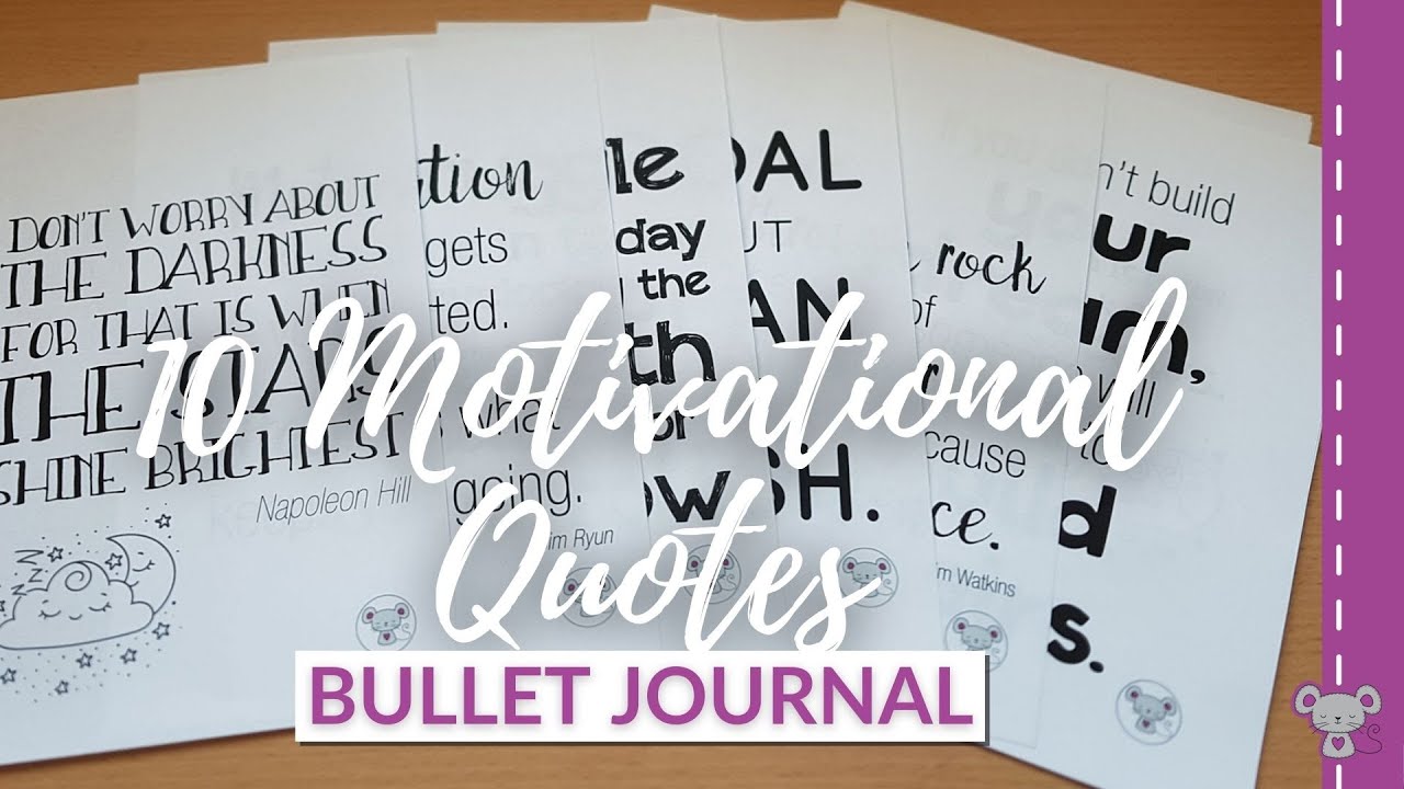 BULLET JOURNAL | Free Printables | Motivational Quotes