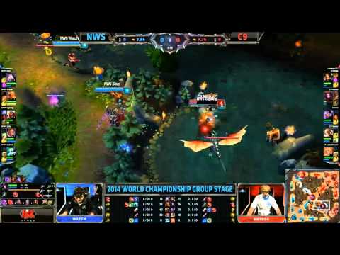 Ggoong Firstblood Zed play - NWS vs C9 (S4 Worlds)