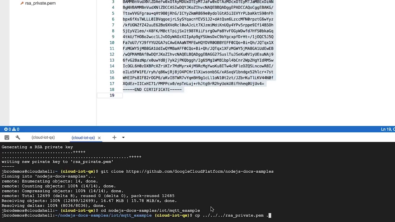 Getting Started with Google Cloud IoT Core