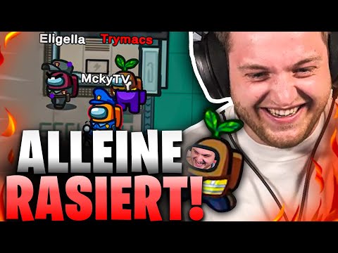 😂😱BESTE RUNDE EVER! | 1 vs 8 ist ZU EASY! | Among Us mit Monte, Eligella, Sidney, Mcky & Co.
