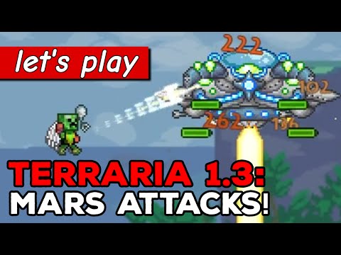 We face the Martian Madness alien attack event! | Terraria 1.3 gameplay part 4
