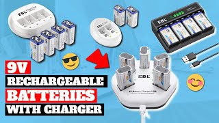 Video thumbnail for EBL 9V Rechargeable Batteries With Charger Review (2023) by TechMirror