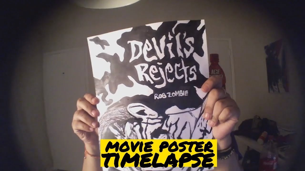 Devil's Rejects Movie Review & Timelapse Movie Poster Drawing by Inkeater #inktober