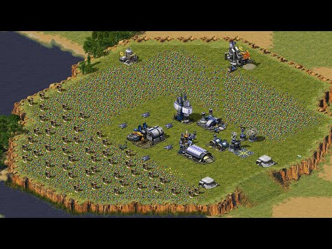 Red Alert 2 | Yuri's Revenge | 7 vs 1 | Hello kitty new map - extra hard AI - random