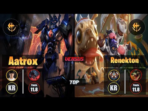 Haru AATROX (Top) [Conqueror] VS RENEKTON - Challenger KR Patch 11.8
