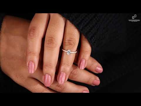 0.51 CT Oval Cut Lab Grown Diamond Ring, E/VS1 Lab Created Diamond Ring, Oval Engagement Ring