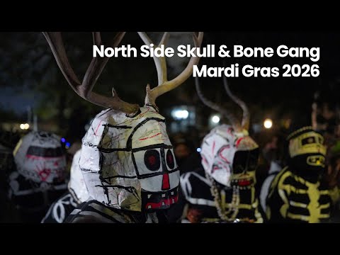 North Side Skull and Bone Gang Wakes up Treme on Mardi Gras Day 