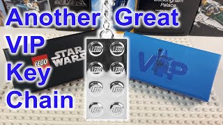 YouTube thumbnail: A Silver Lego VIP 2x4 Plate keychain for only 900 points! - I love it!