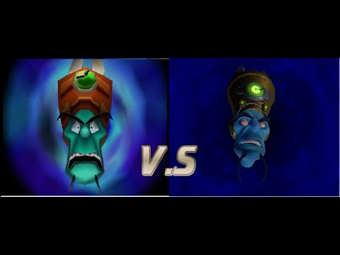 Crash Bandicoot warped -Dr N. Tropy's Time twister message Comparison
