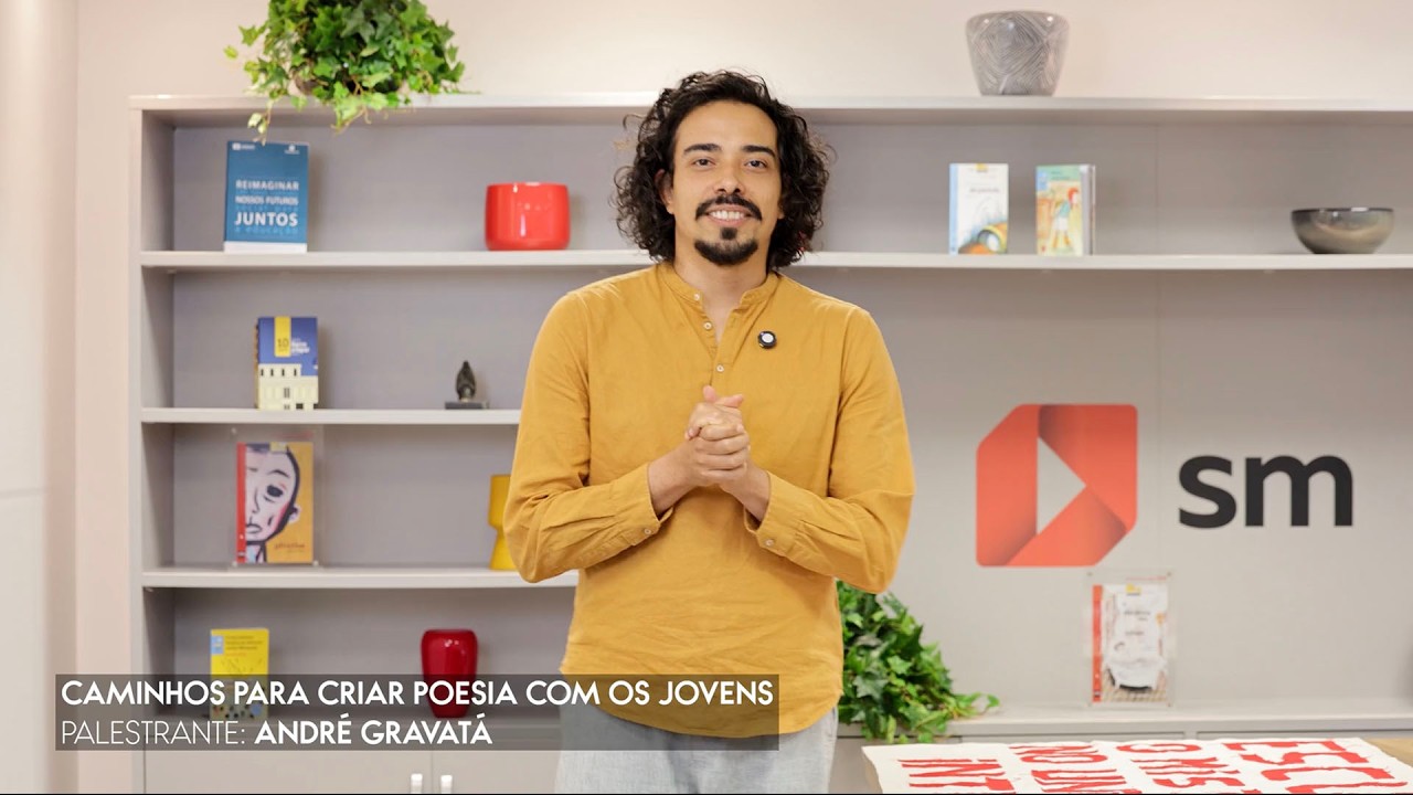 Fotografía ilustrativa del video: Aula: «Caminhos para criar poesia com os jovens», André Gravatá