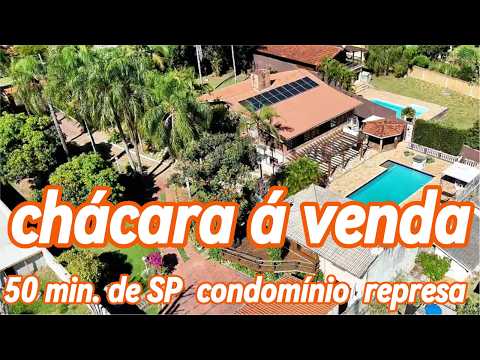 198 - CHÁCARA Á VENDA EM ATIBAIA 50 MINUTOS DE SP CONDOMÍNIO COM REPRESA 2.000 M , POR R$ 1.950.000