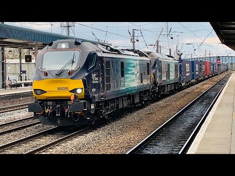 DRS 88009+68003 At Doncaster From Mossend Euroterminal To Daventry Drs (Tesco)