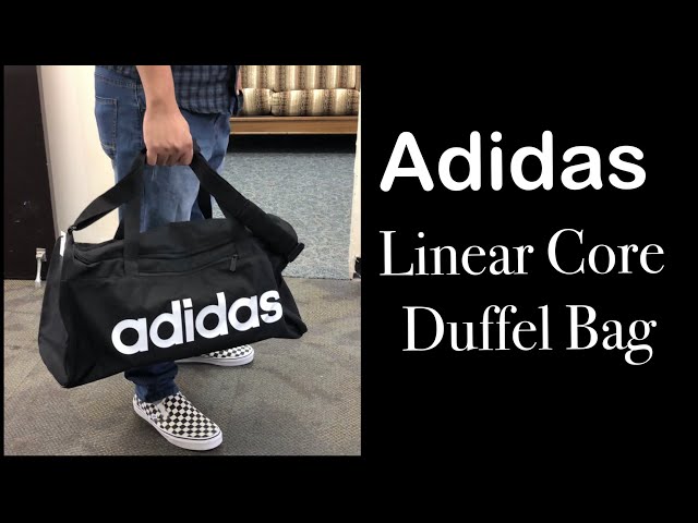 Vídeo relacionado con adidas Unisex Adulto Essentials Linear Duffel Bag Duffel Bag, Black/Black/White, XS